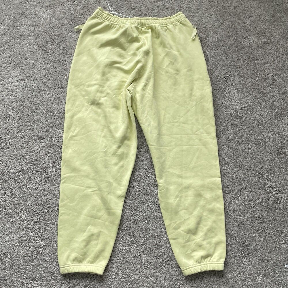 Nike Solo Swoosh Fleece Loose Fit Joggers Mens Medium Luminous Green